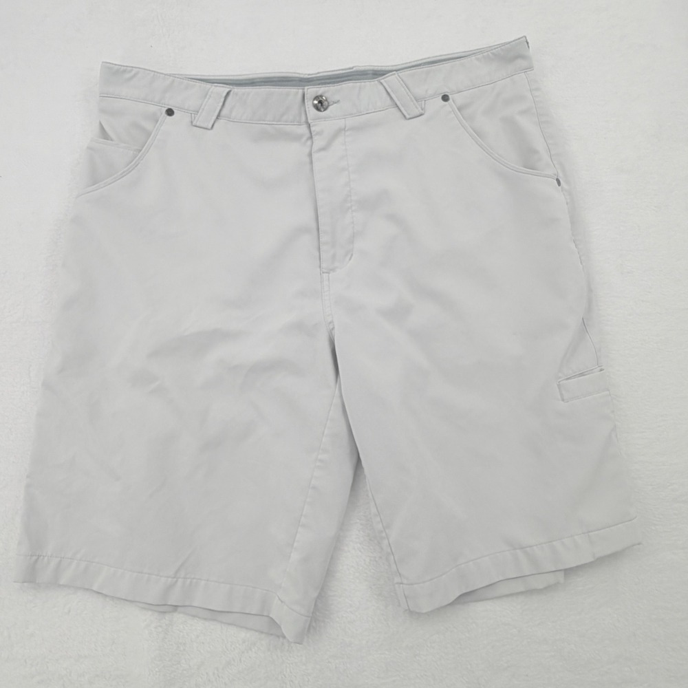OGIO Golf Shorts Mens 36 Off-White Good Performance Stretch Flat Front Athletic